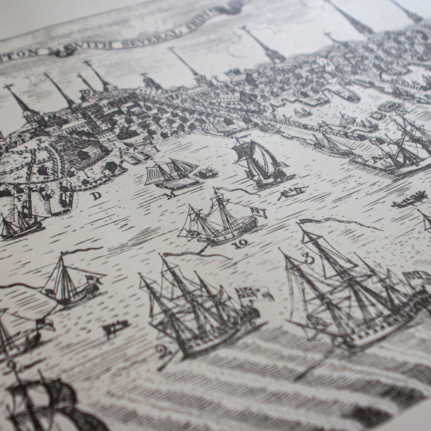 Paul Revere's 1774 Boston Harbor Engraving