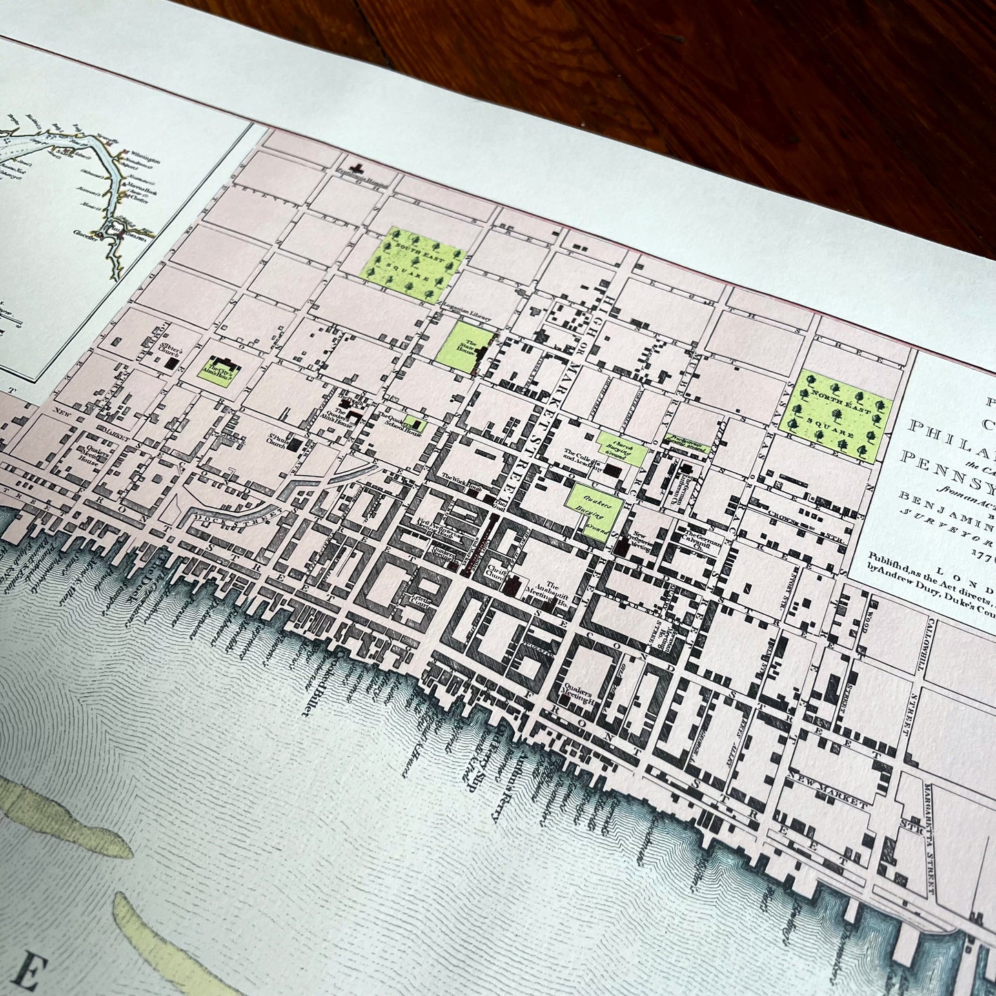 Philadelphia 1776 Map by Andrew Dury