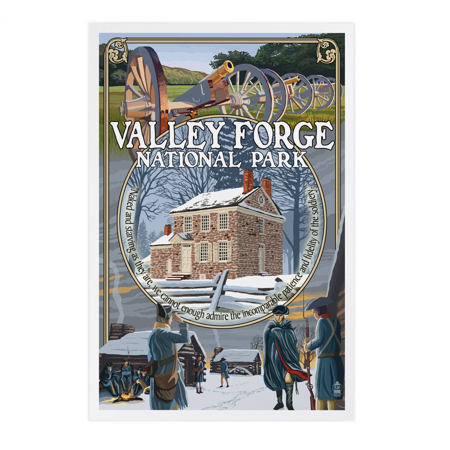 Valley Forge, Pennsylvania, Montage - Lantern Press Postcard