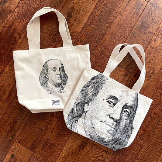 Benjamin Franklin Canvas Tote