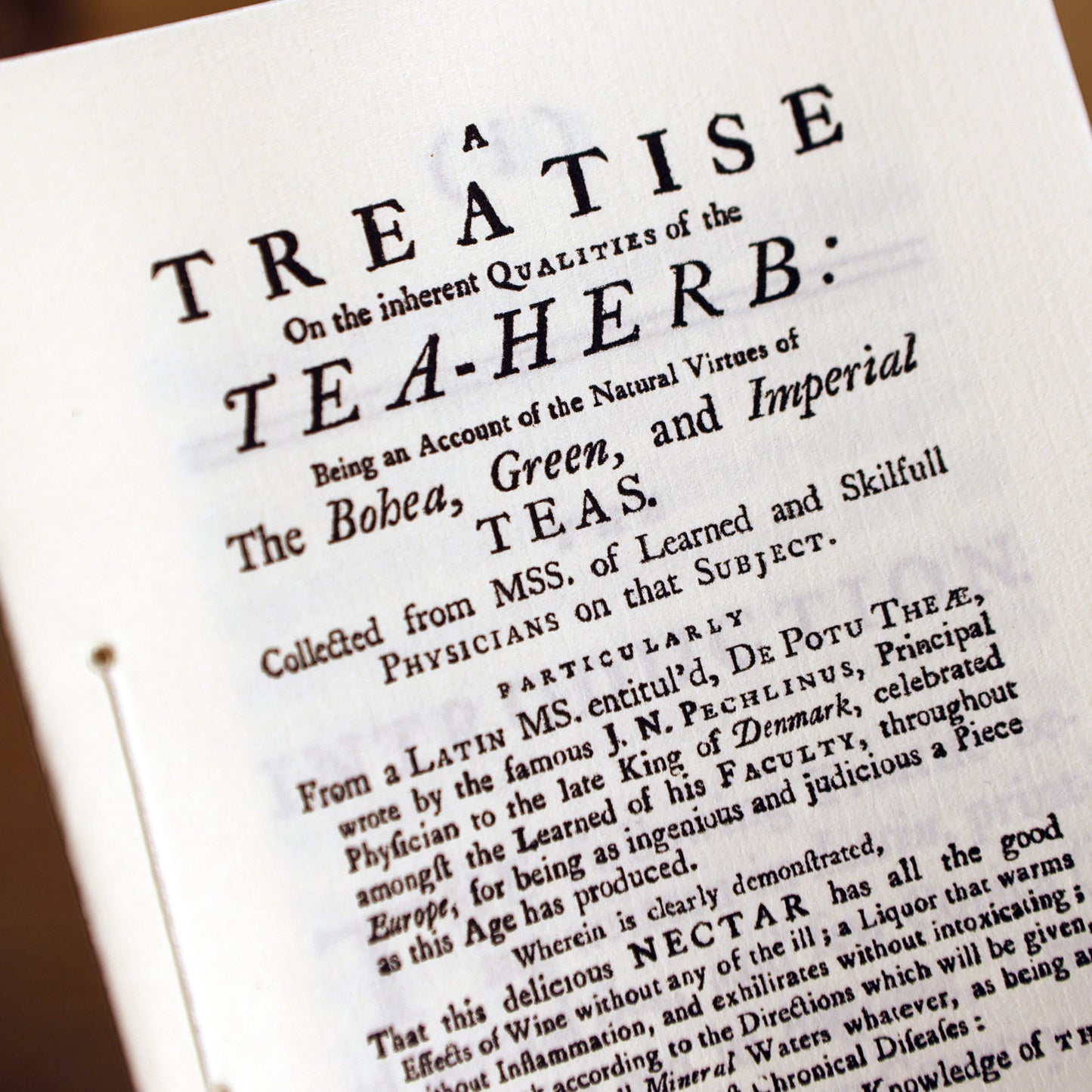 A Treatise on the inherent Qualities of the Tea-Herb Pamphlet d.1750