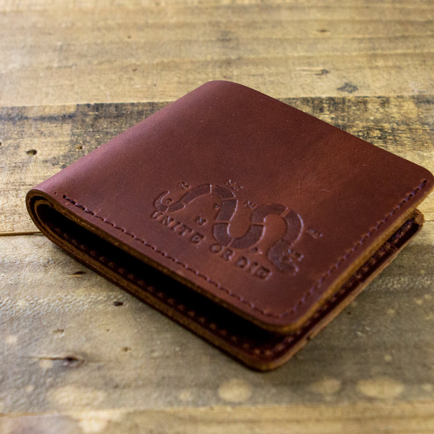 Unite or Die Leather Wallet