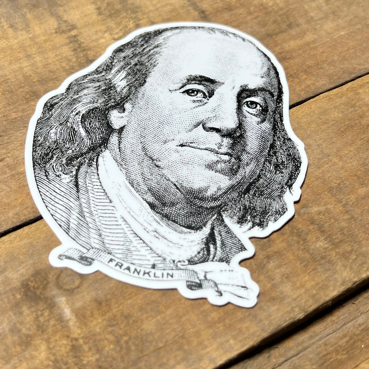 Benjamin Franklin Engraving Sticker