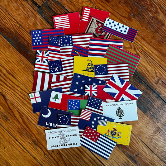 31 Flags of the American Revolution Sticker Collection