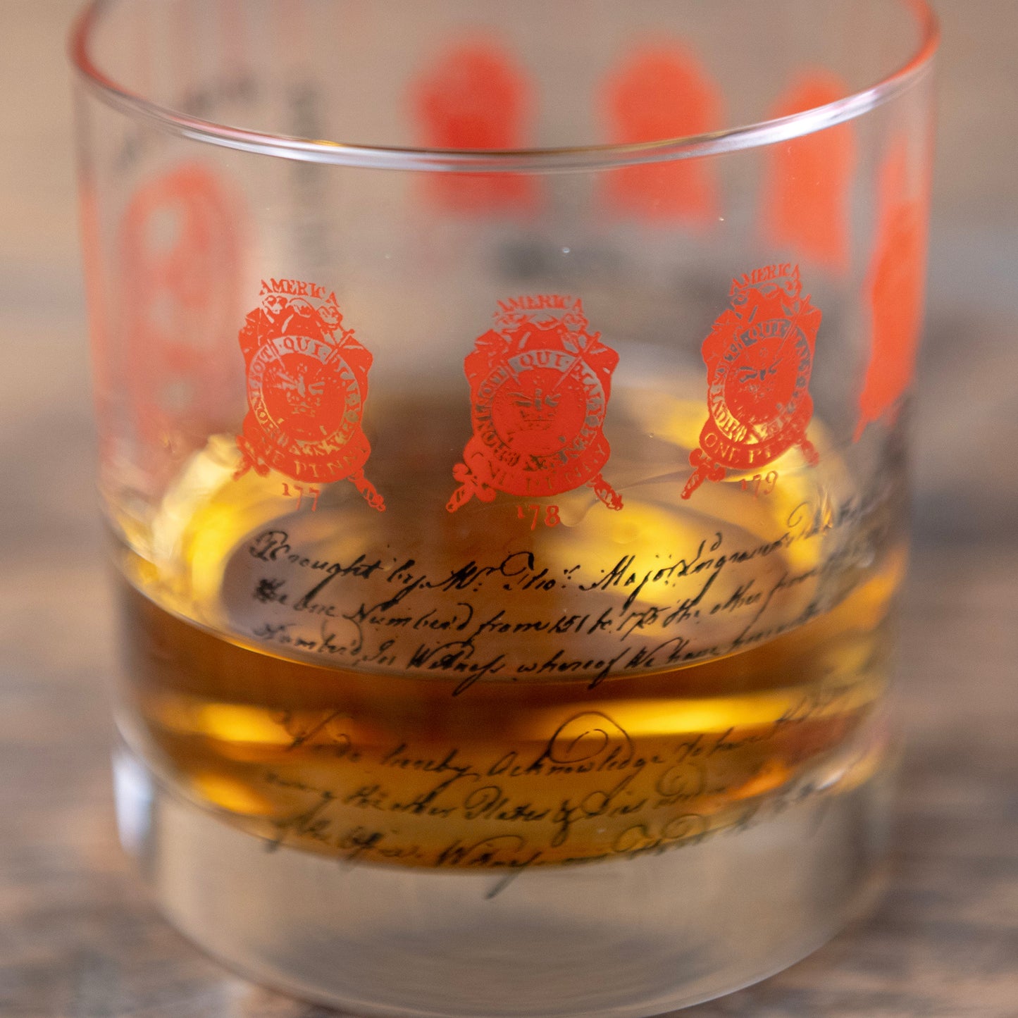 O! The Fatal Stamp Whiskey Glass