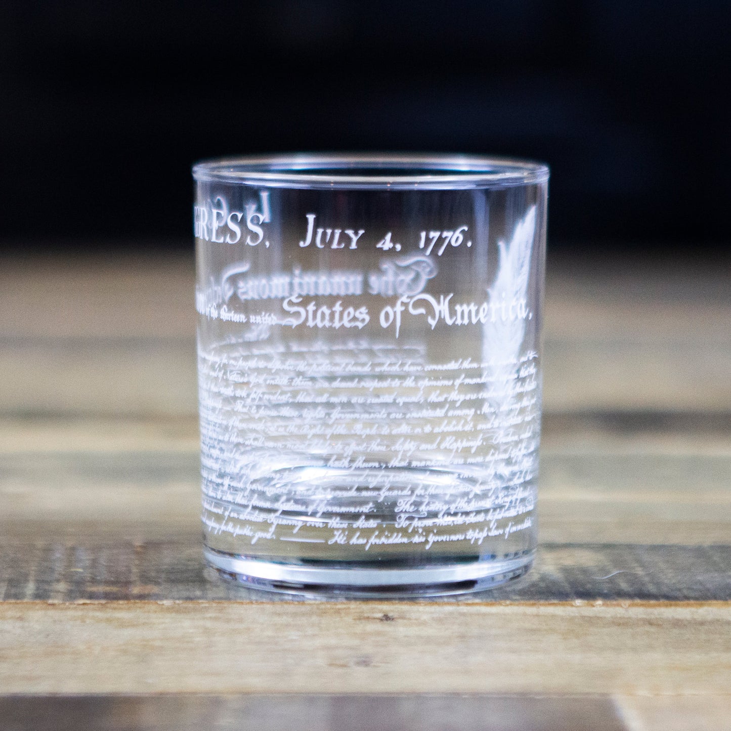 Declaration of Independence Whiskey Glass