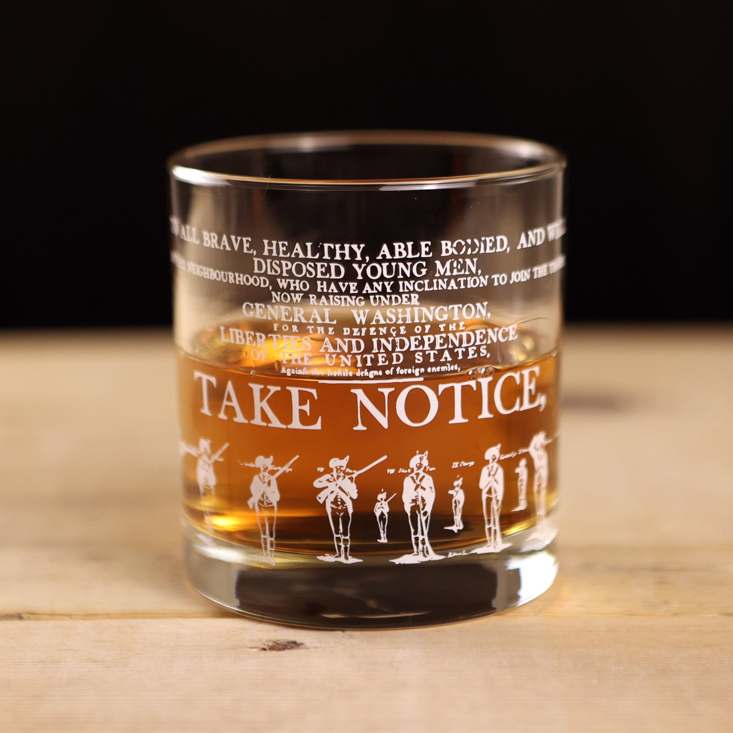 Take Notice Poster Whiskey Glass