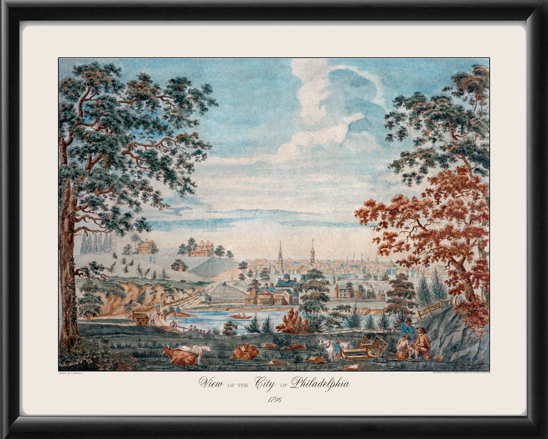 Philadelphia, PA 1796 Drawing by John Holland