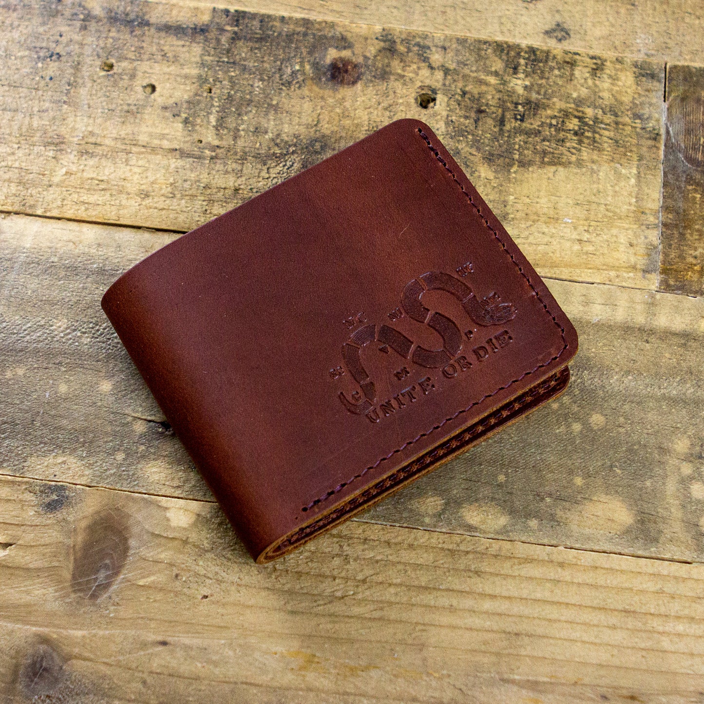 Unite or Die Leather Wallet