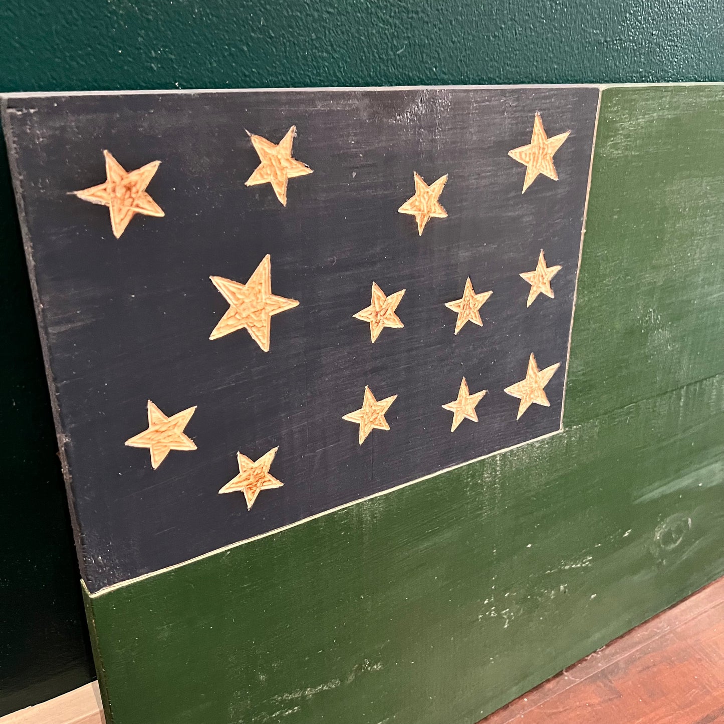 Green Mountain Boys Wooden Flag by Emerald Flag