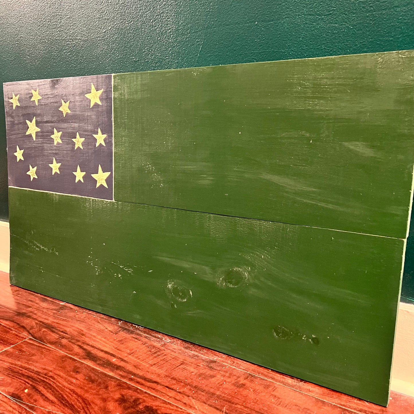 Green Mountain Boys Wooden Flag by Emerald Flag