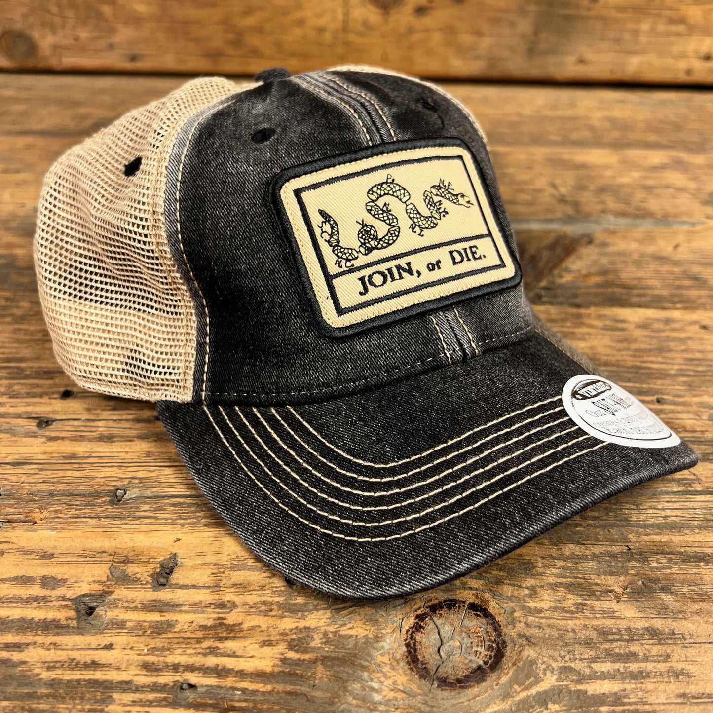 Join or Die Faded Trucker Hat