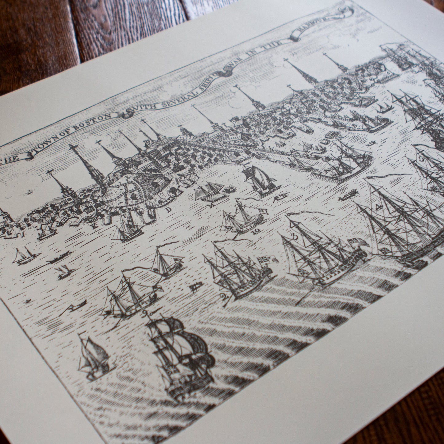 Paul Revere's 1774 Boston Harbor Engraving