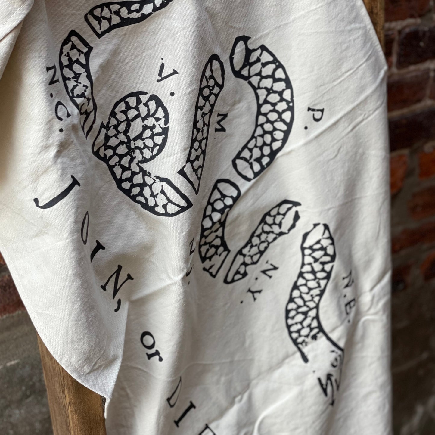 Join Or Die Canvas Flag