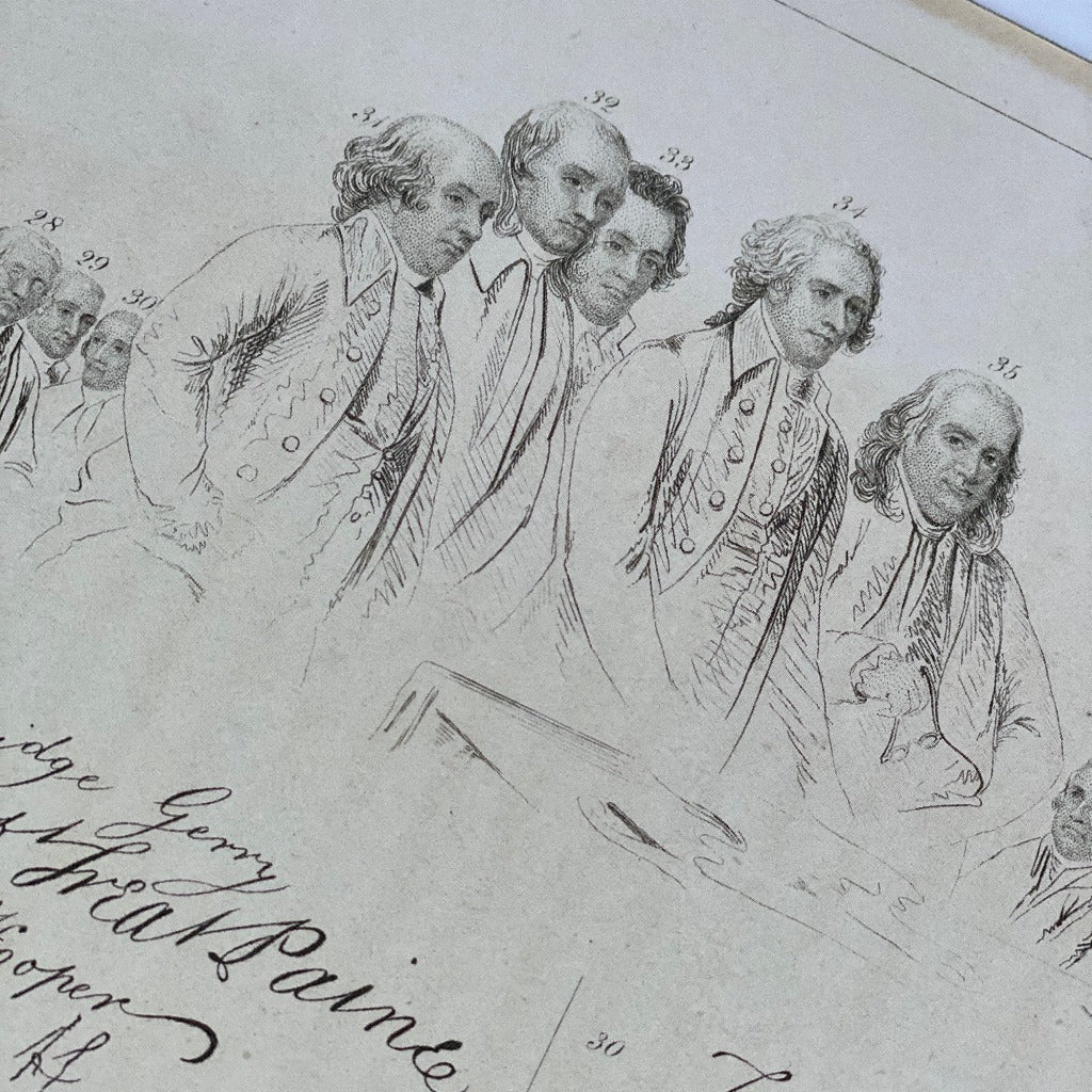 "The Signers of the Declaration of the Independence and their Signatures" Print