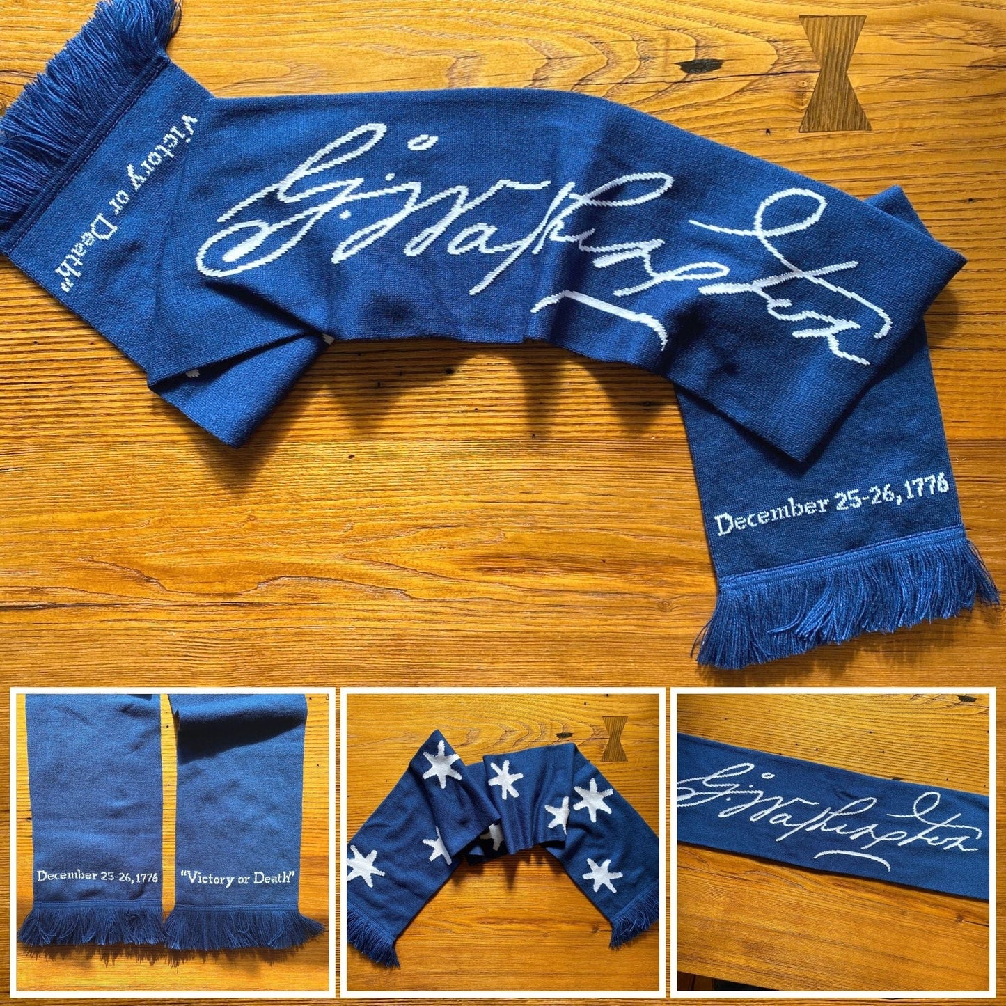 George Washington Signature "Victory or Death" Woven Scarf