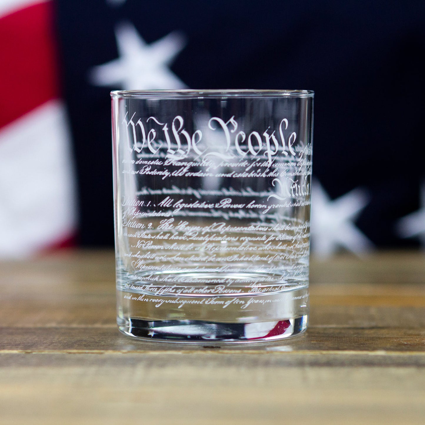 Constitution We The People Whiskey Glass