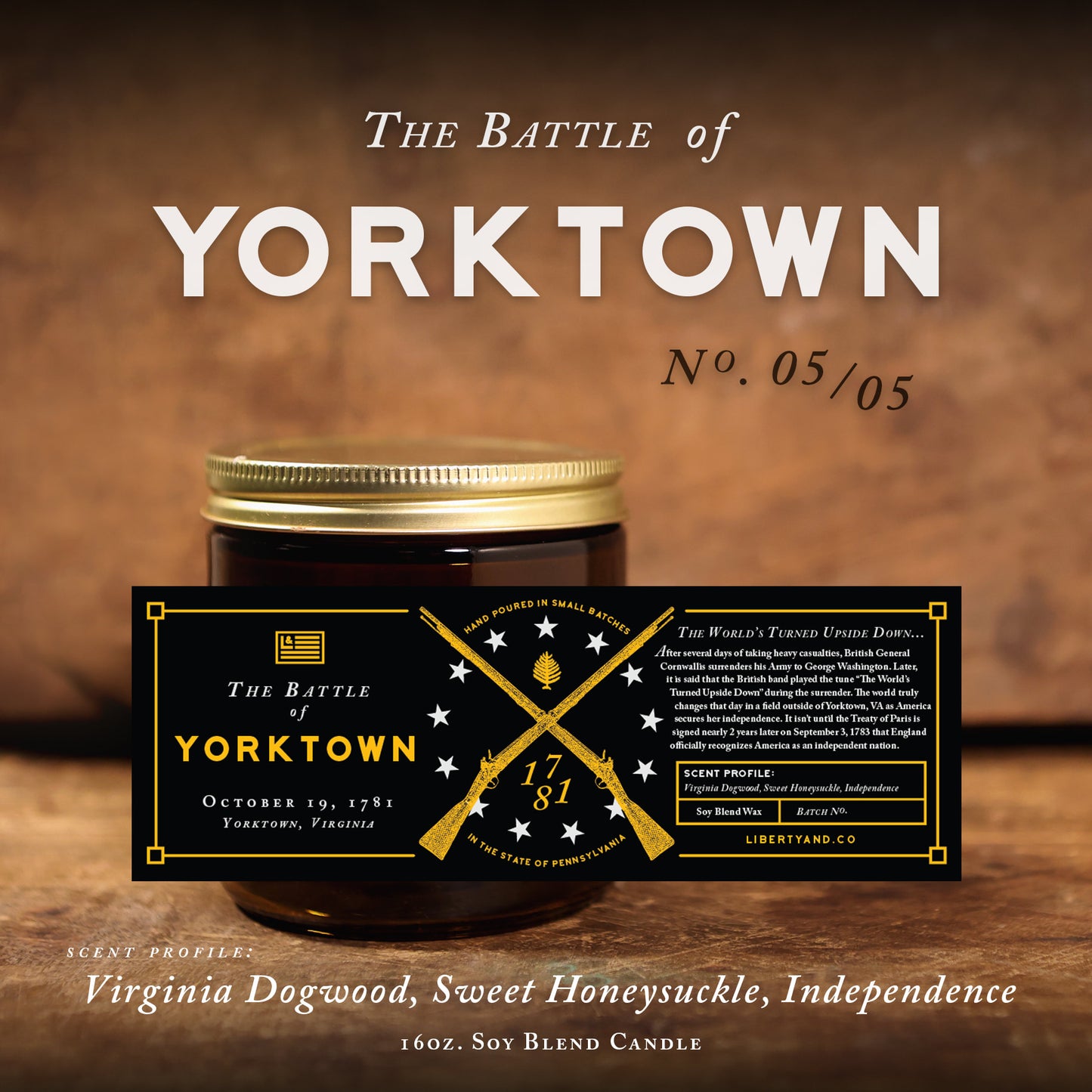 Battle of Yorktown Candle