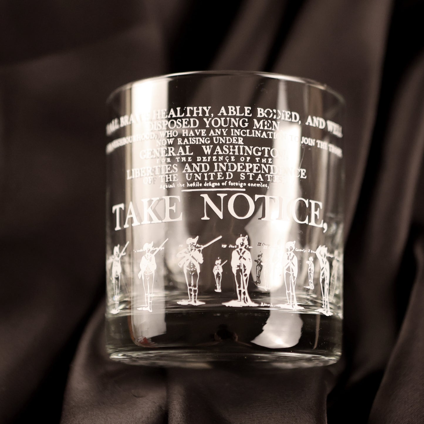 Take Notice Poster Whiskey Glass