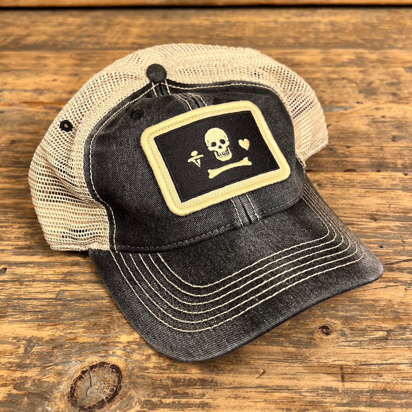 Stede Bonnet Pirate Flag Faded Trucker Hat