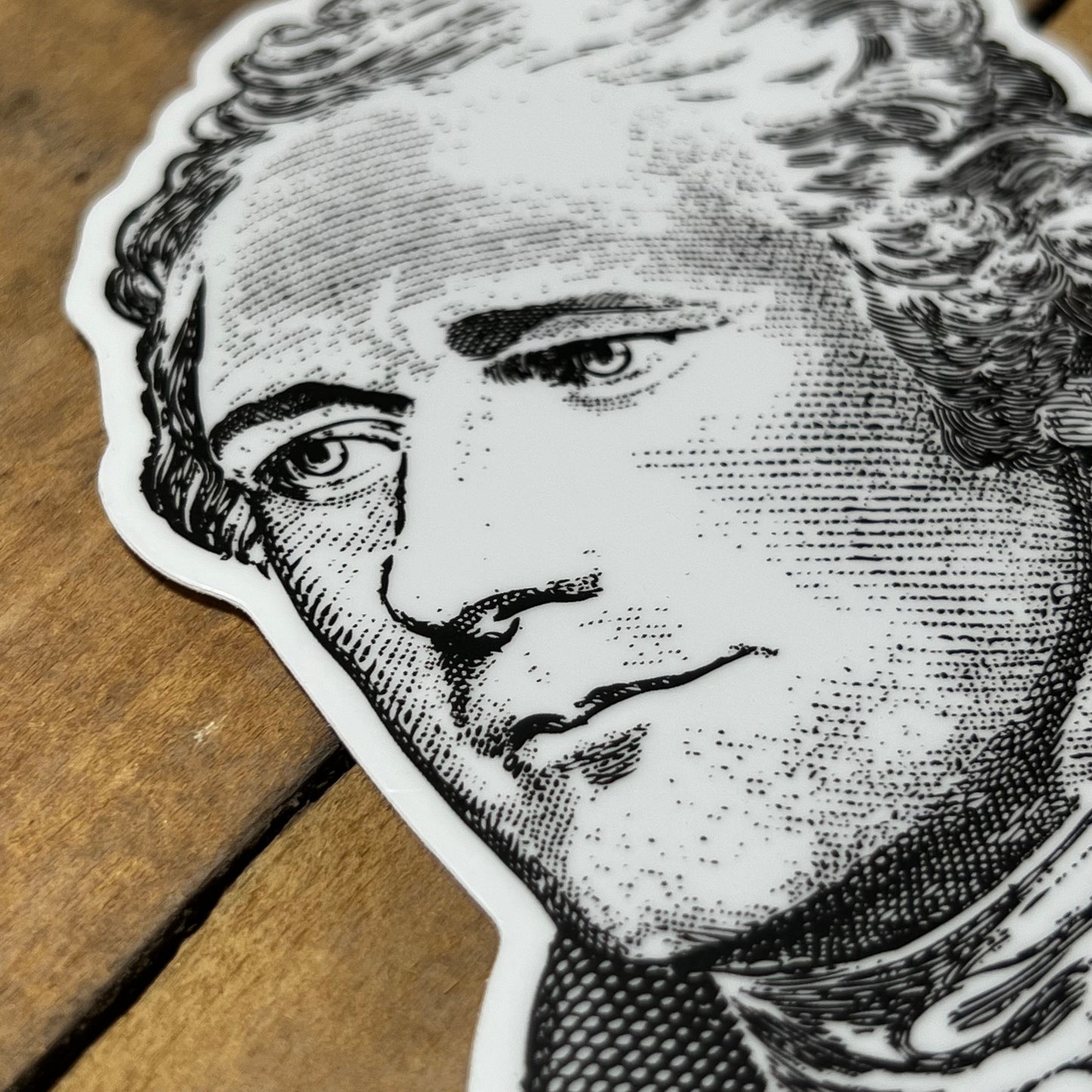 Alexander Hamilton Engraving Sticker