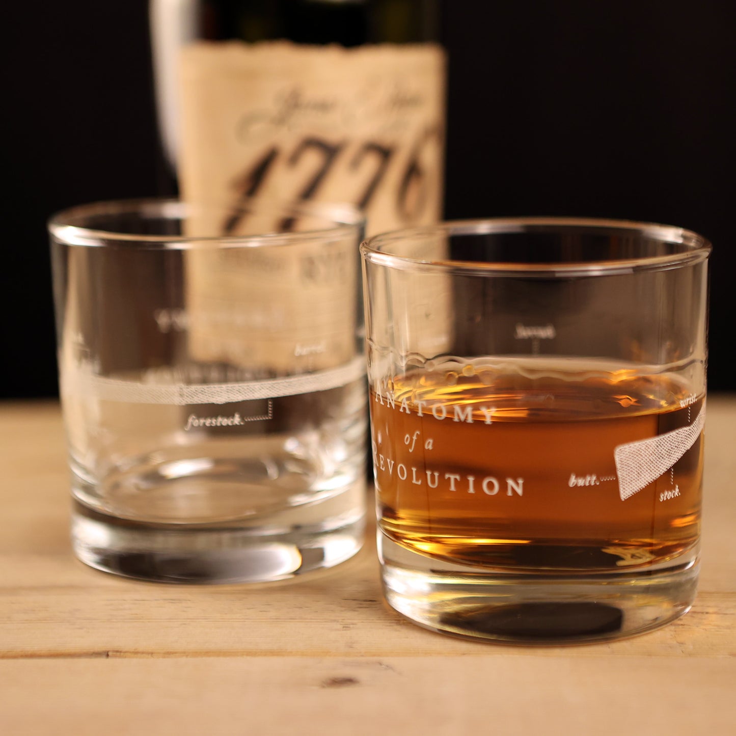 An Anatomy of a Revolution Whiskey Glass