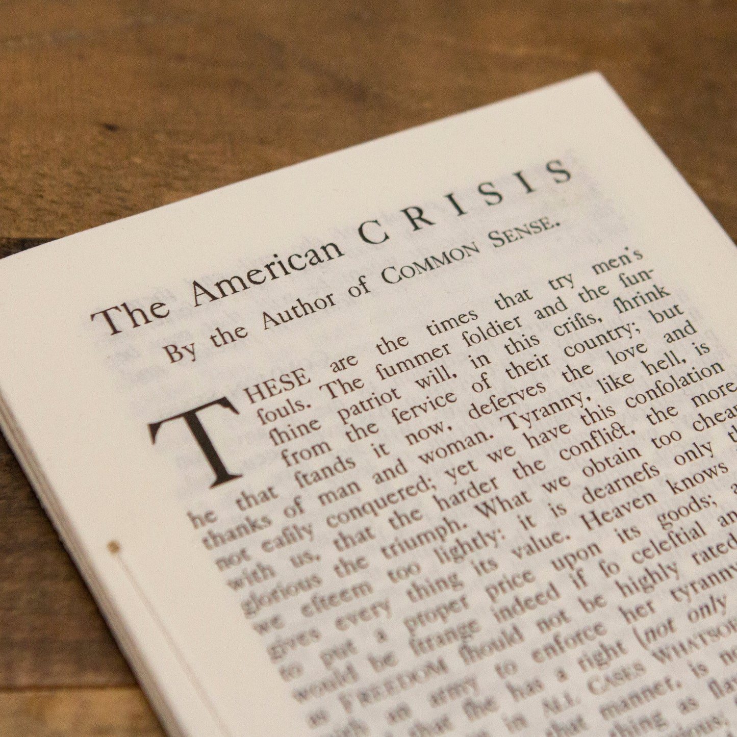 Thomas Paine's American Crisis Pamphlet - 1776