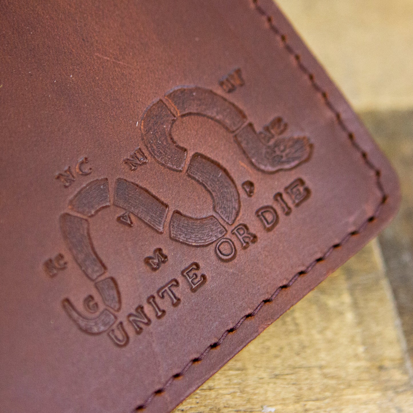 Unite or Die Leather Wallet