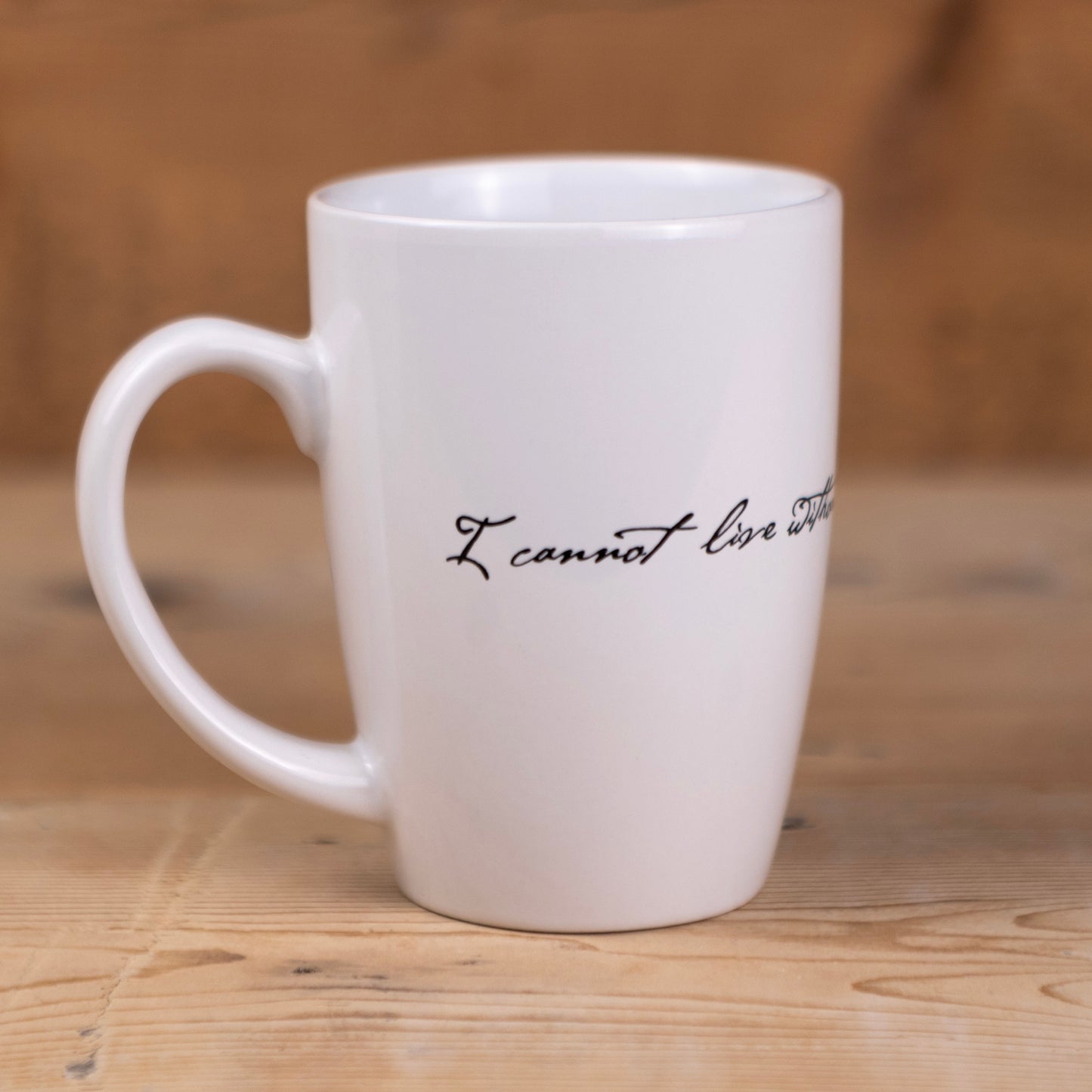 Thomas Jefferson "I Cannot Live Without Books" Mug