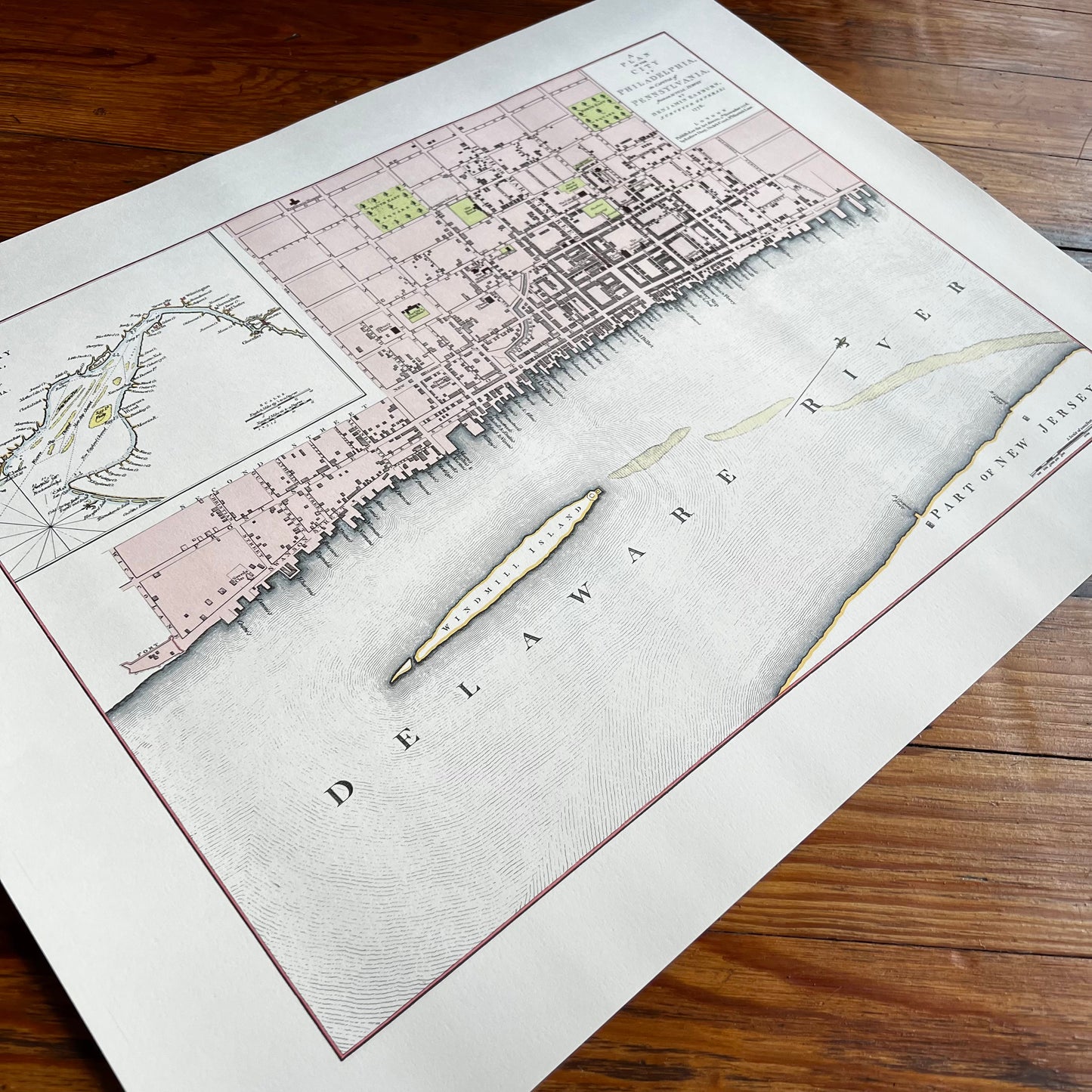 Philadelphia 1776 Map by Andrew Dury