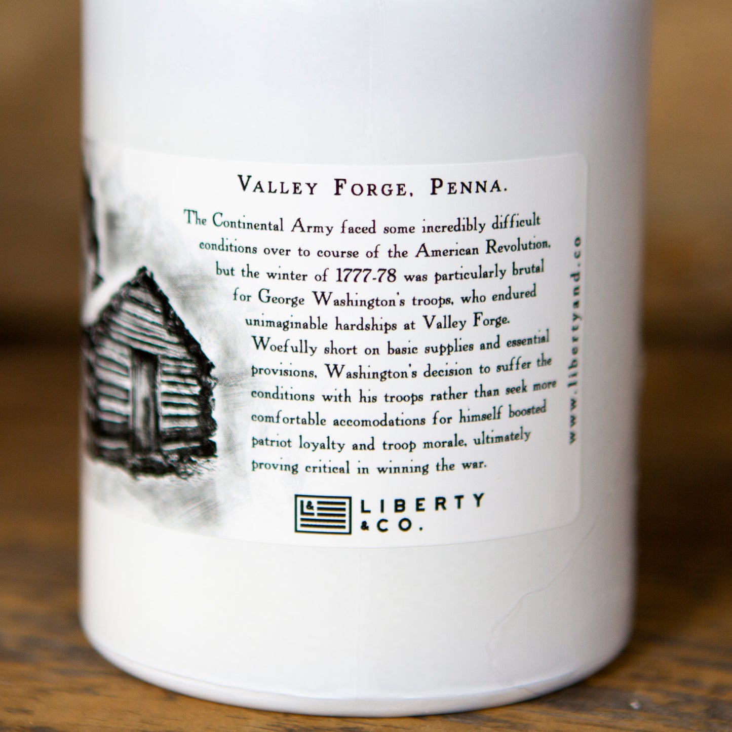 Valley Forge Winter Encampment Candle (Wooden Wick)