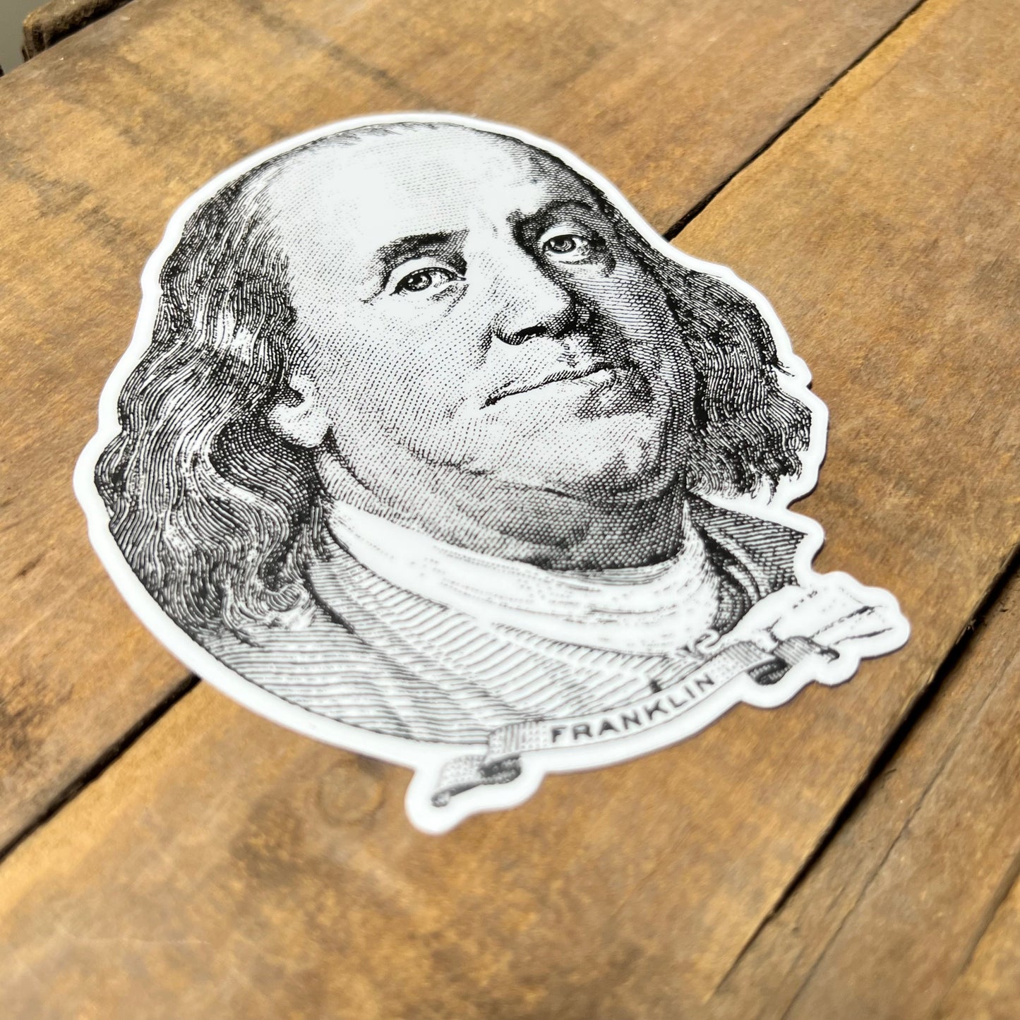 Benjamin Franklin Engraving Sticker