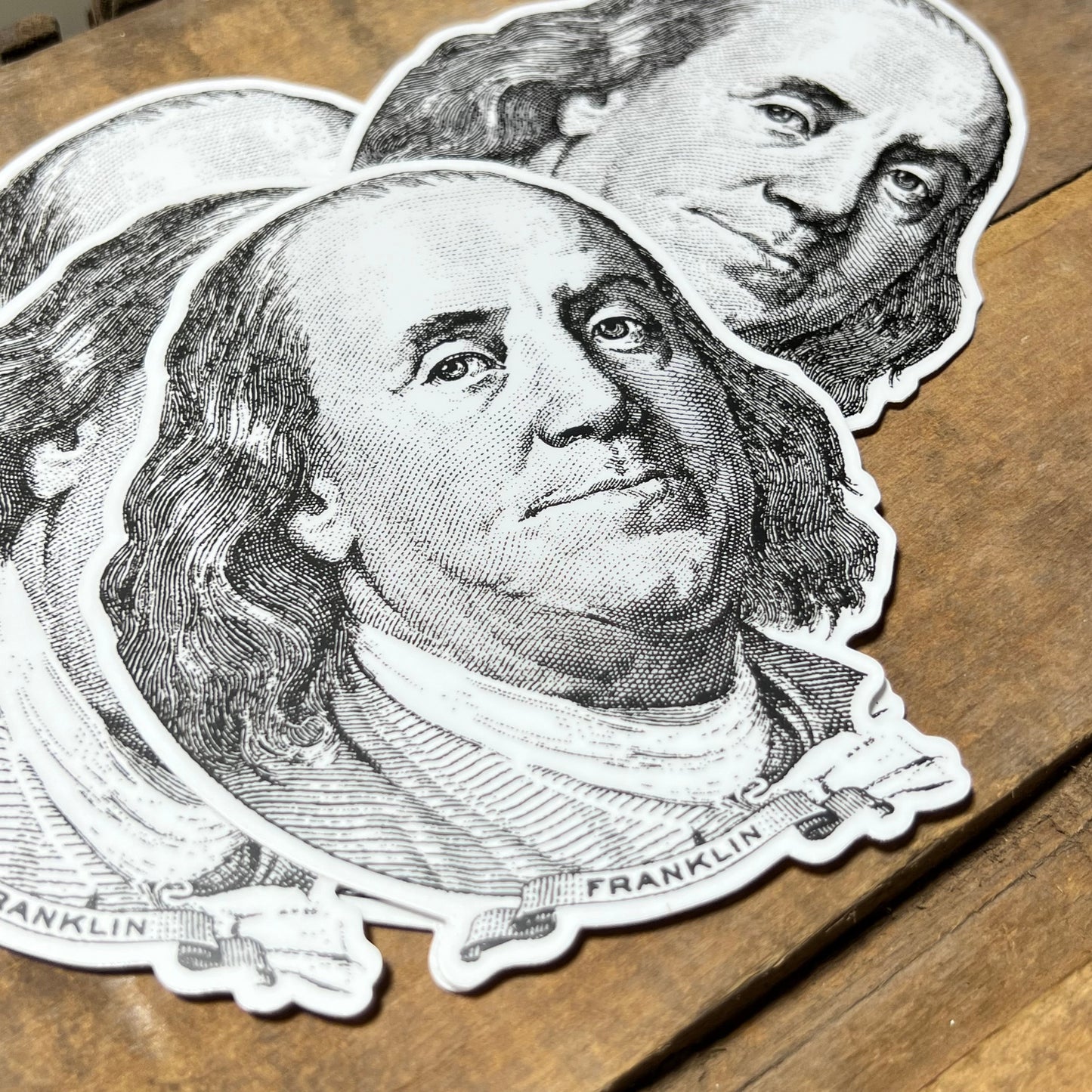 Benjamin Franklin Engraving Sticker