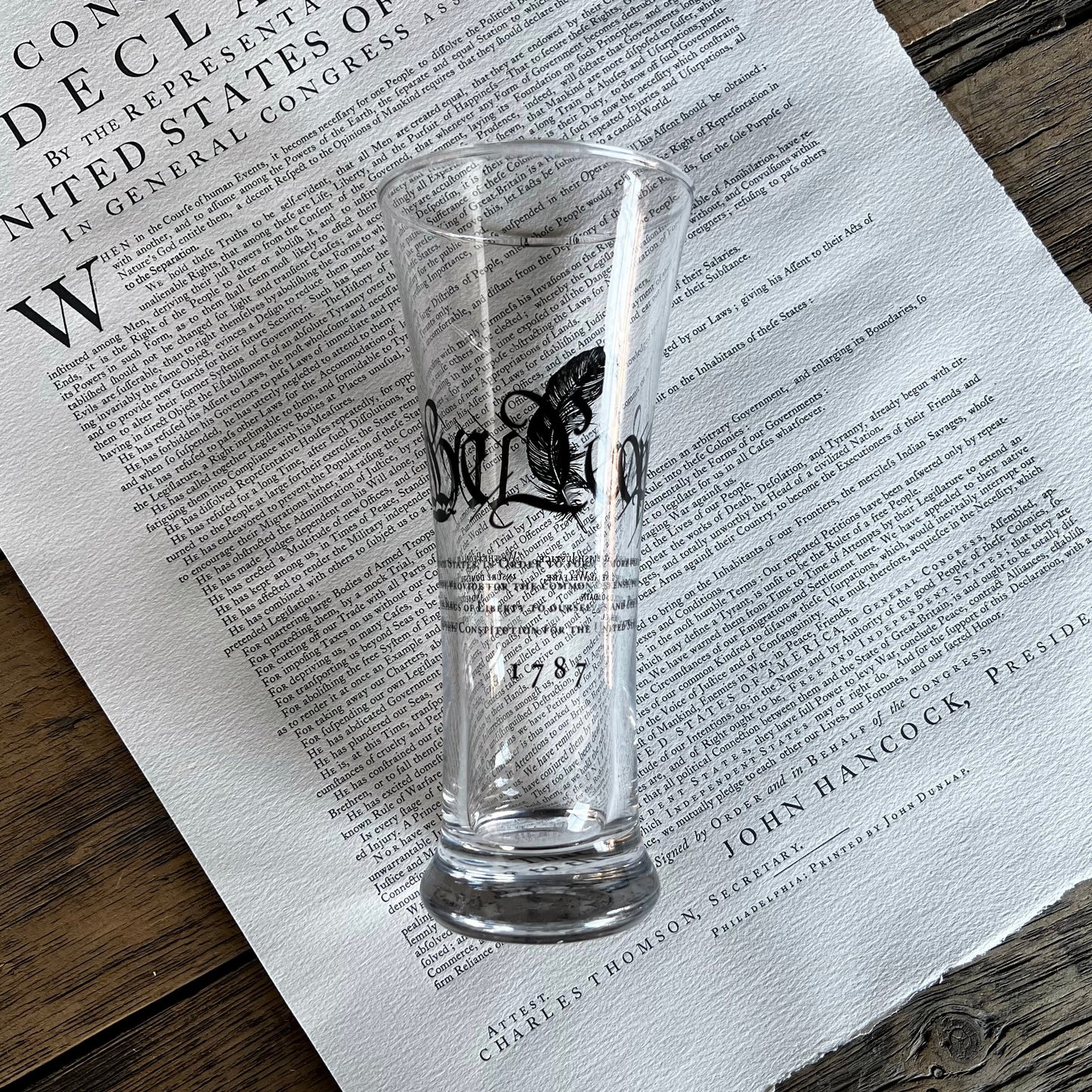 We The People Constitution Pilsner Glass