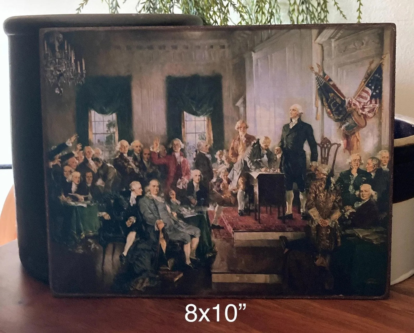 Ratification of the Constitution Antiqued Canvas Board